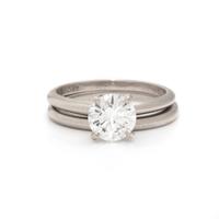PLATINUM AND DIAMOND WEDDING SET