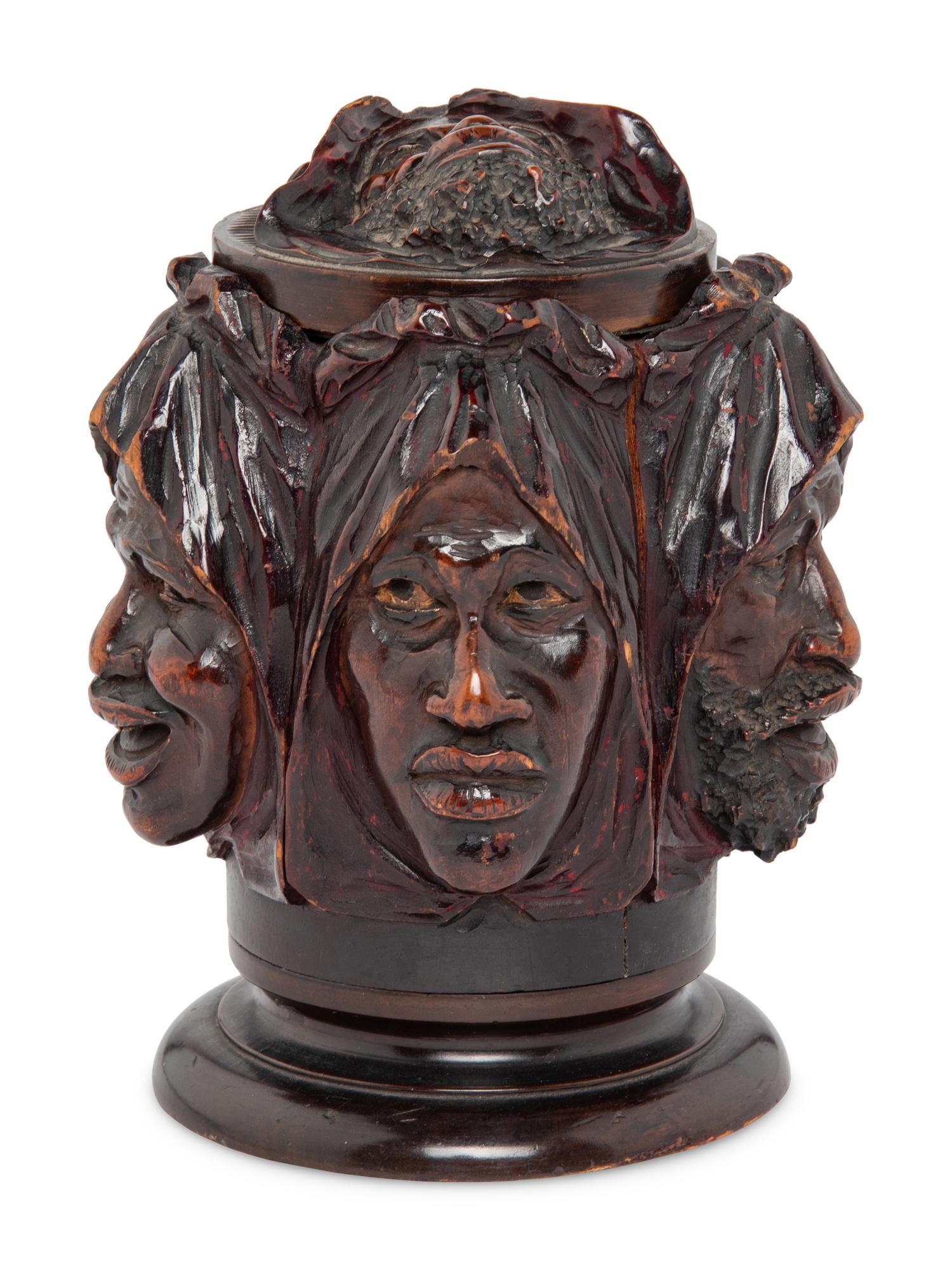 A German or Austrian Carved Walnut Humidor