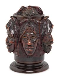 A German or Austrian Carved Walnut Humidor