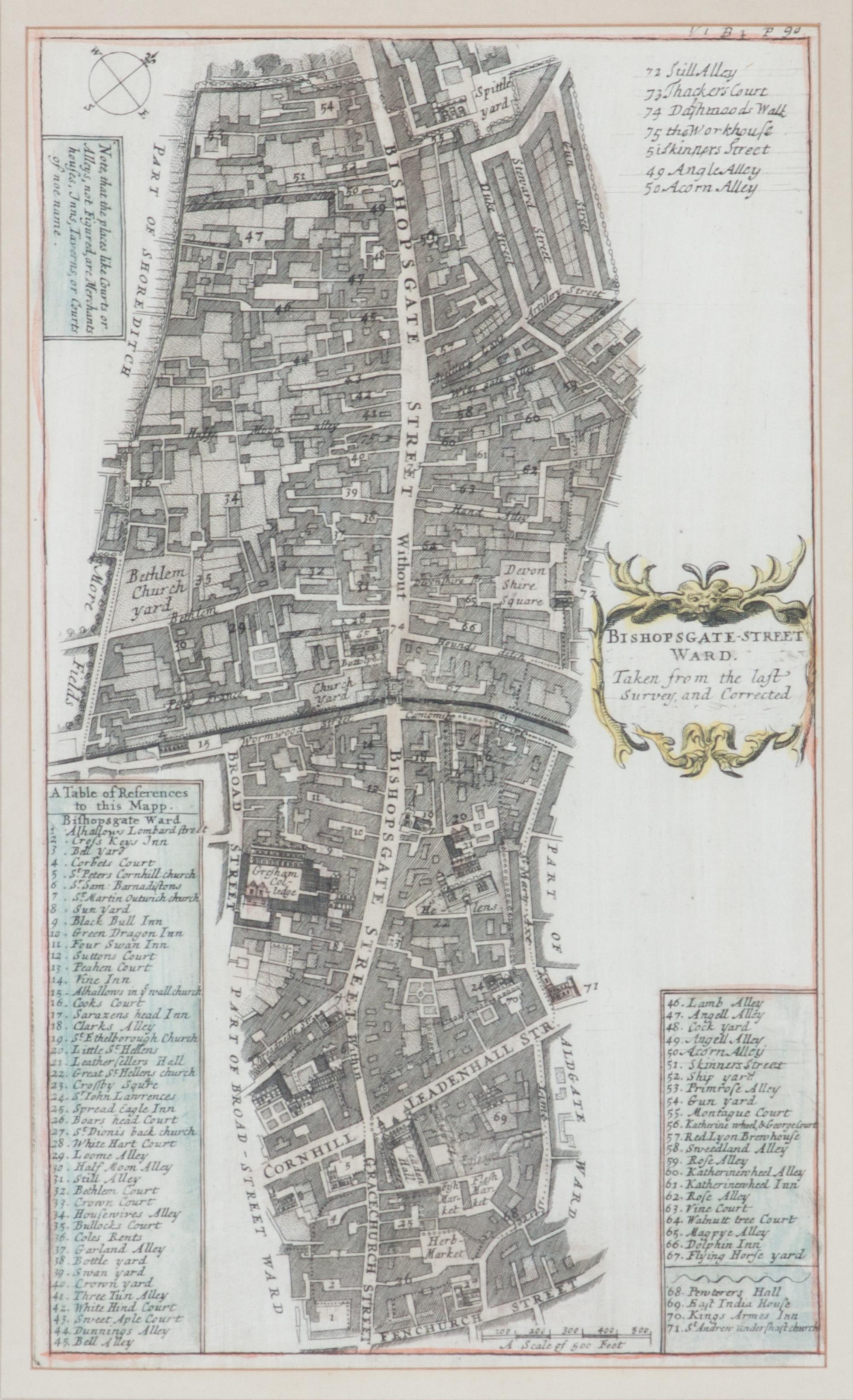 Four English Handcoloring Engravings First: 12 x 16 3/4 inches.