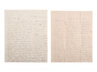 [AROOSTOOK WAR]. ALS written from Augusta, ME, February 1839. [ With: ] Additional ALS.