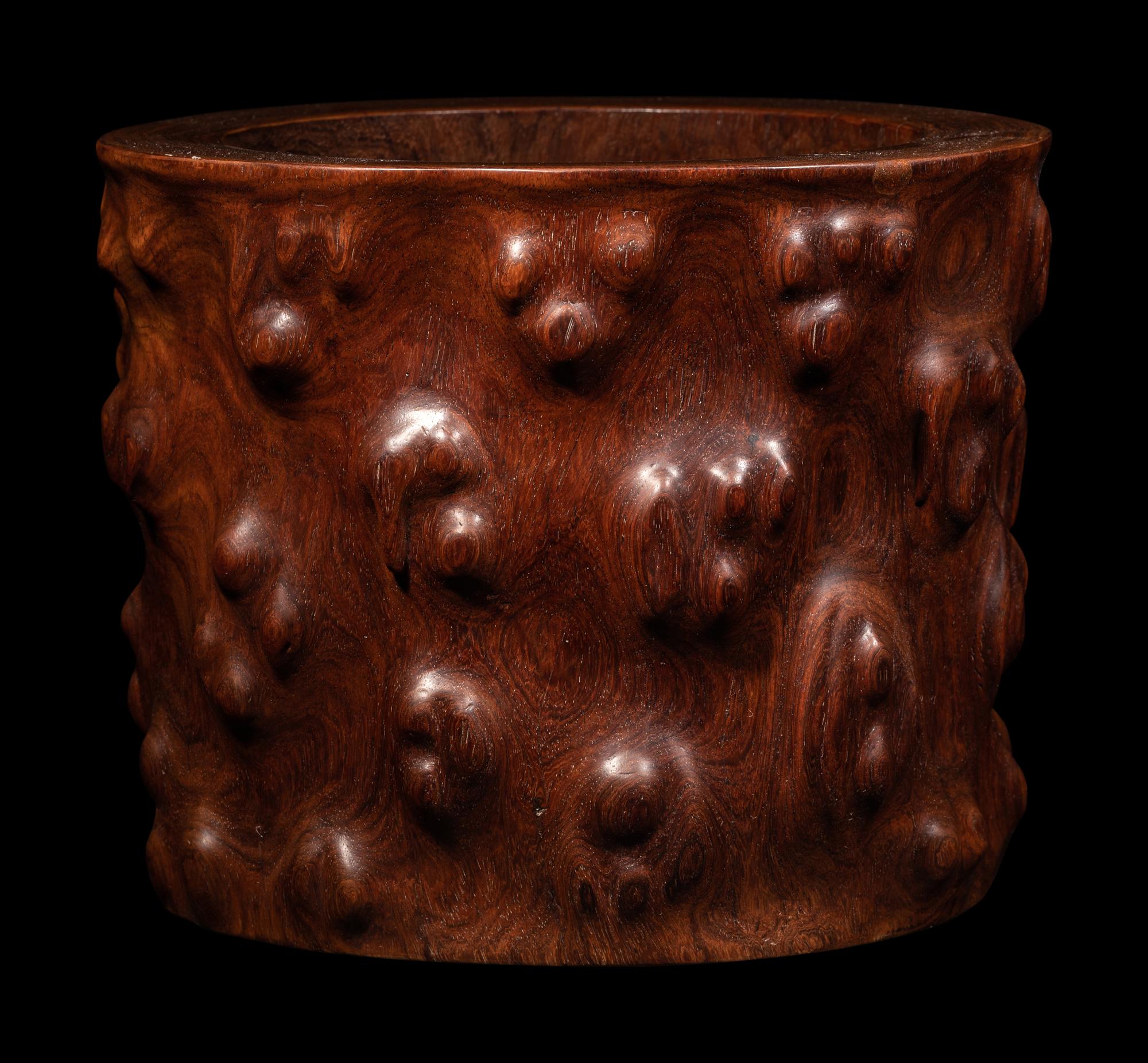 A Carved Huanghuali Brushpot, Bitong