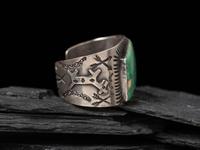 Wide Navajo Fred Harvey Era Cuff Bracelet, with Turquoise
