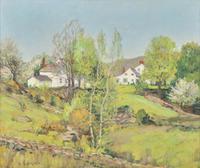 White Houses in a Summer Landscape