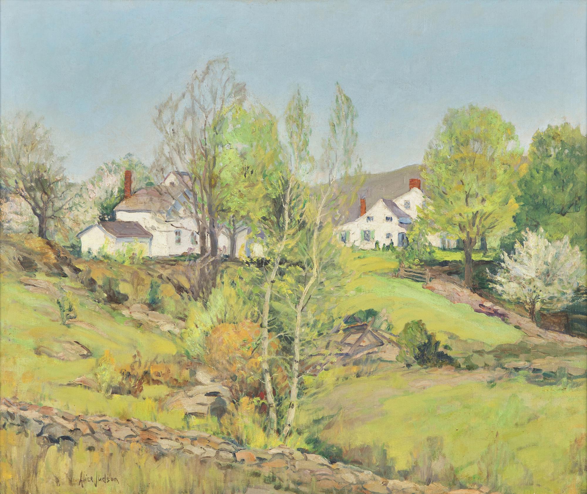 White Houses in a Summer Landscape