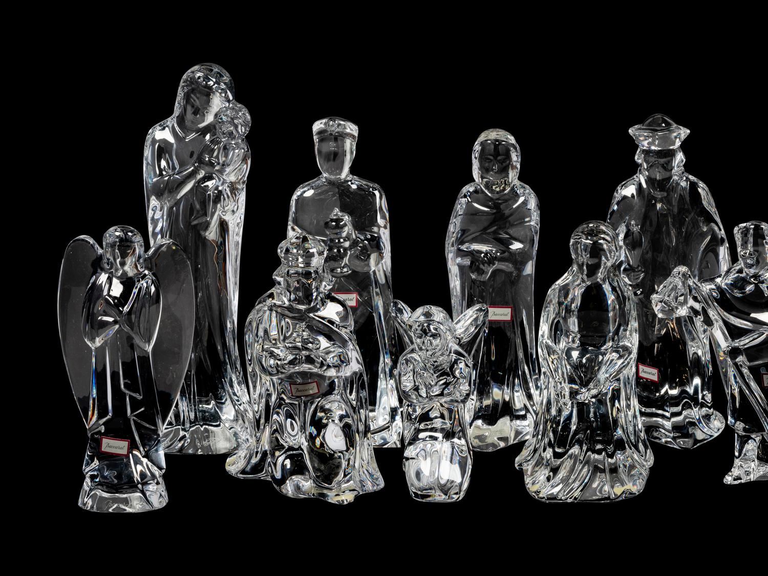 A Baccarat Fourteen-Piece Nativity Set
