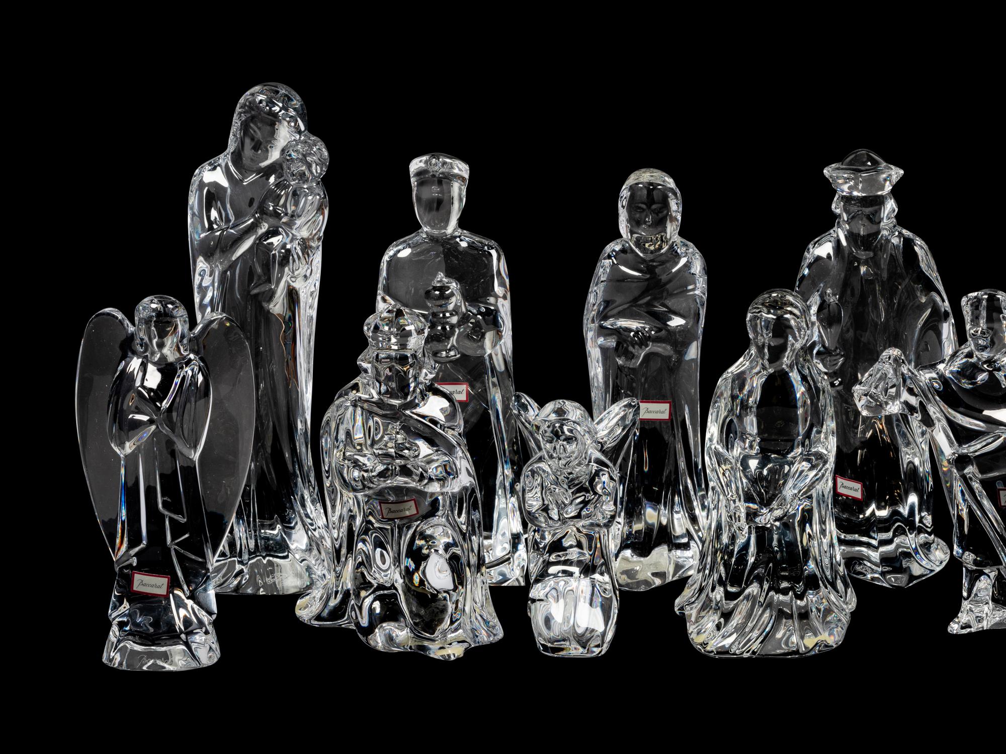 A Baccarat Fourteen-Piece Nativity Set
