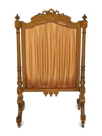 A Louis XVI Style Giltwood Fire Screen with Tapestry Panel
