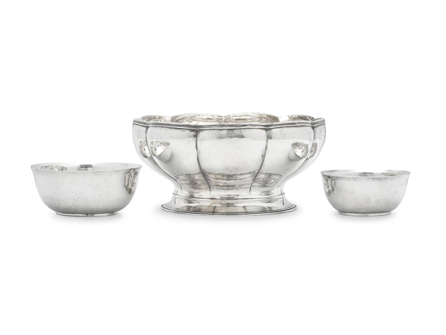 Three Arts & Crafts Silver Bowls