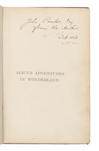 DODGSON, Charles Lutwidge (“Lewis Carroll”) (1832-1898). Alice’s Adventures in Wonderland . London: Macmillan and Co., 1868.