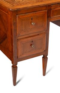 A North Italian Neoclassical Walnut, Marquetry and Burlwood Partners’ Desk