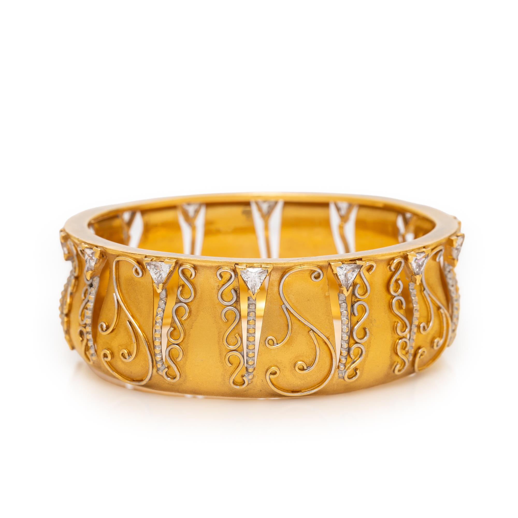 High Karat Yellow Gold Bangle Bracelet