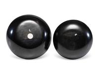 Black and Sienna Sgraffito Pottery Vases