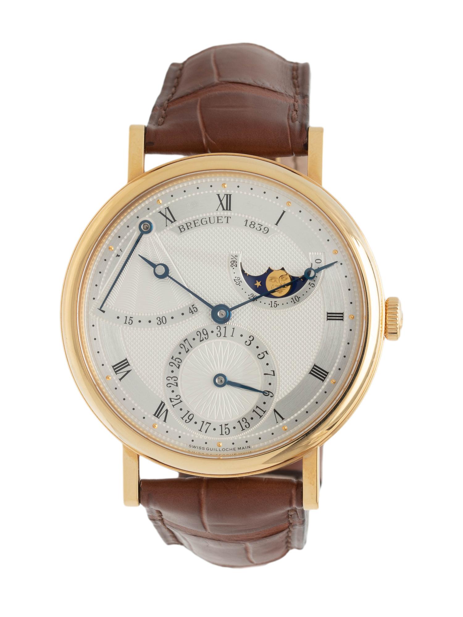 A FINE AND WELL-PRESERVED BREGUET, REF. 7137 18K YELLOW GOLD MOONPHASE ANNUAL CALENDAR 'CLASSIQUE' WRISTWATCH