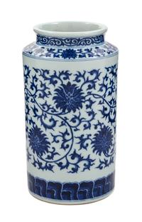 A Blue and White Porcelain Cylindrical Vase