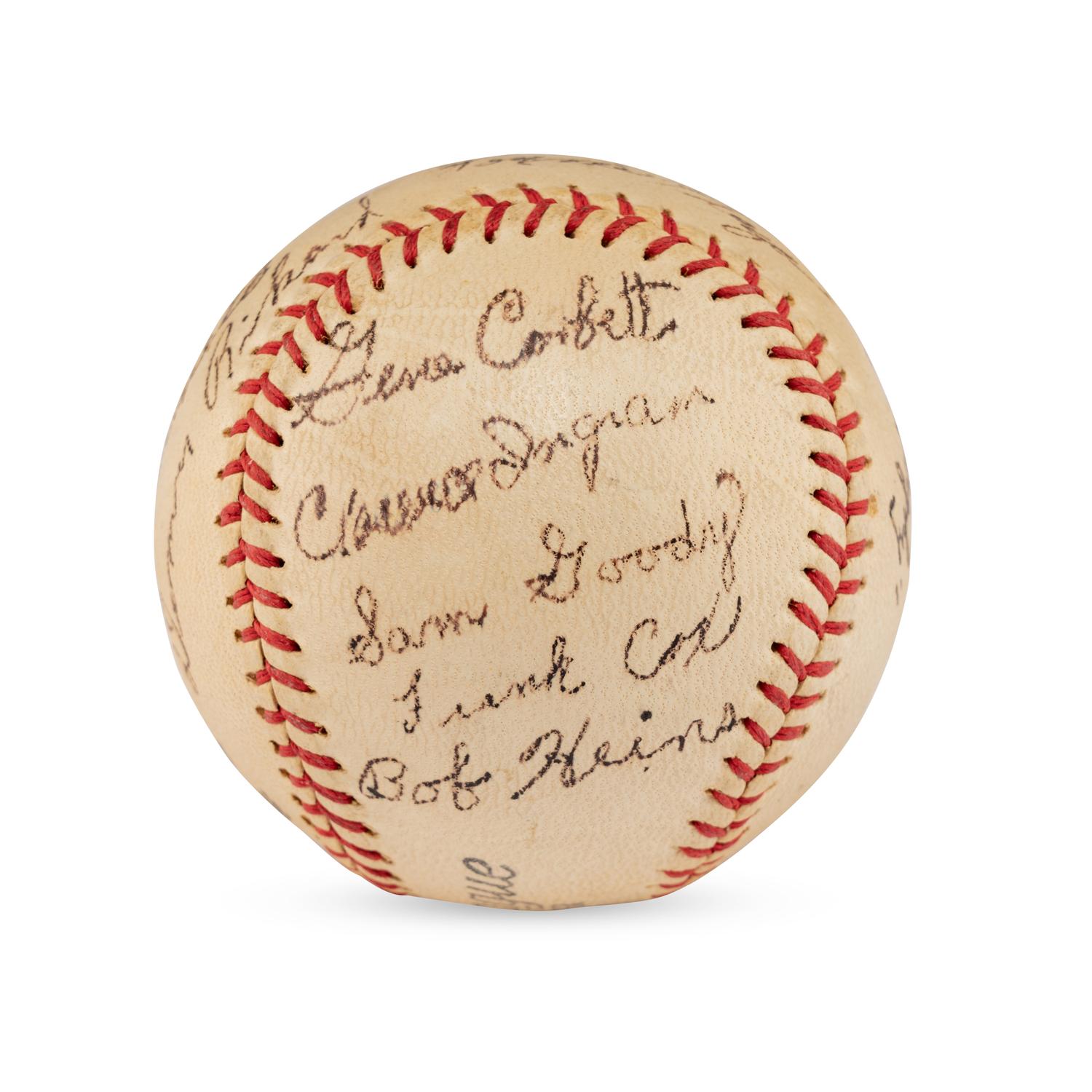 A 1952 Albany Cardinals Team Signed Autograph Baseball