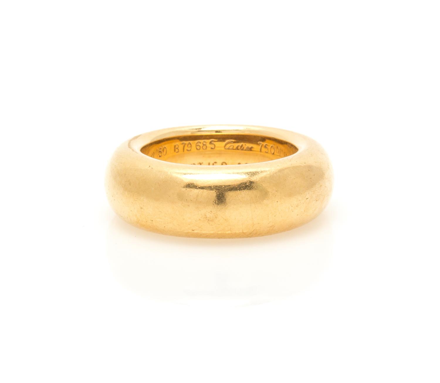 An 18 Karat Yellow Gold Wave Ring, Cartier, 12.30 dwts.