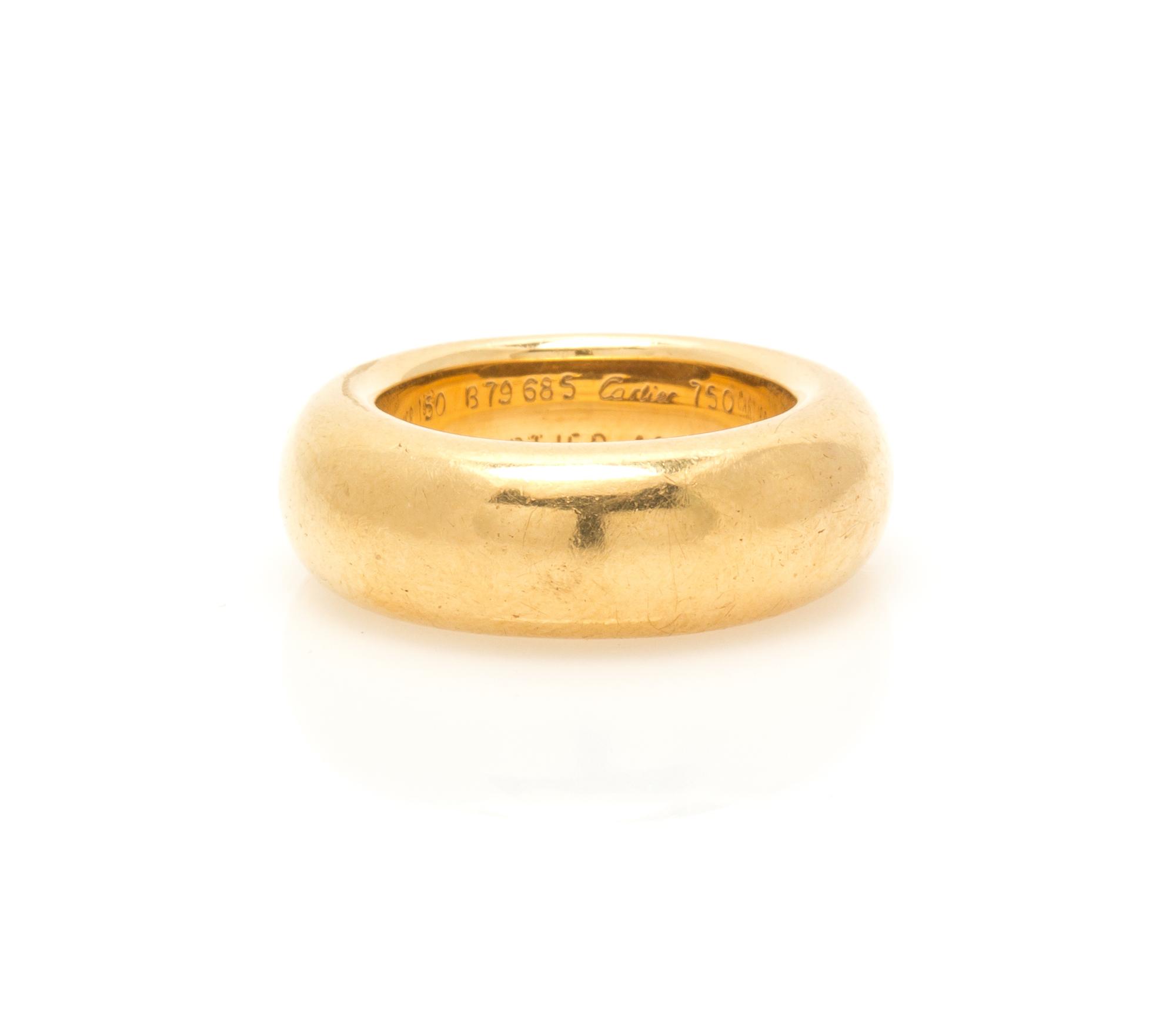 An 18 Karat Yellow Gold Wave Ring, Cartier, 12.30 dwts.