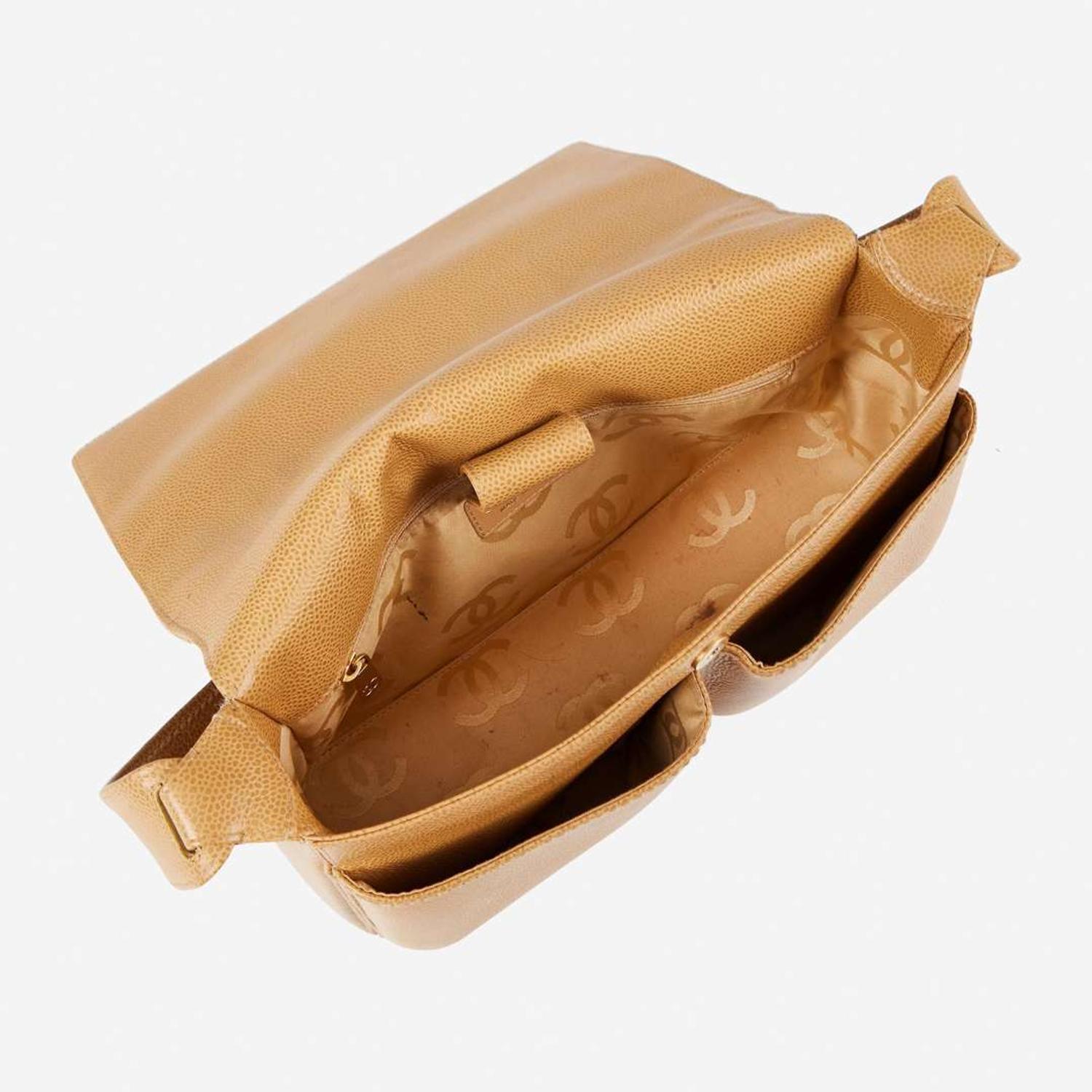 A Tan Chanel Leather Shoulder Bag Chanel