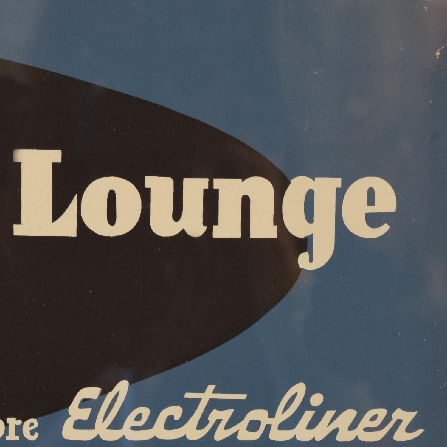 A Tavern Lounge Car Poster 21" W x .5" D x 27" H — United States, Circa 1940