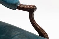 A George III Style Carved Mahogany Library Chair