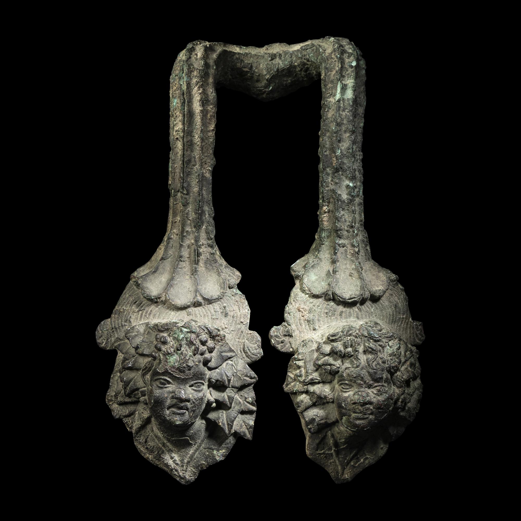 A Roman Bronze Hydria Handle