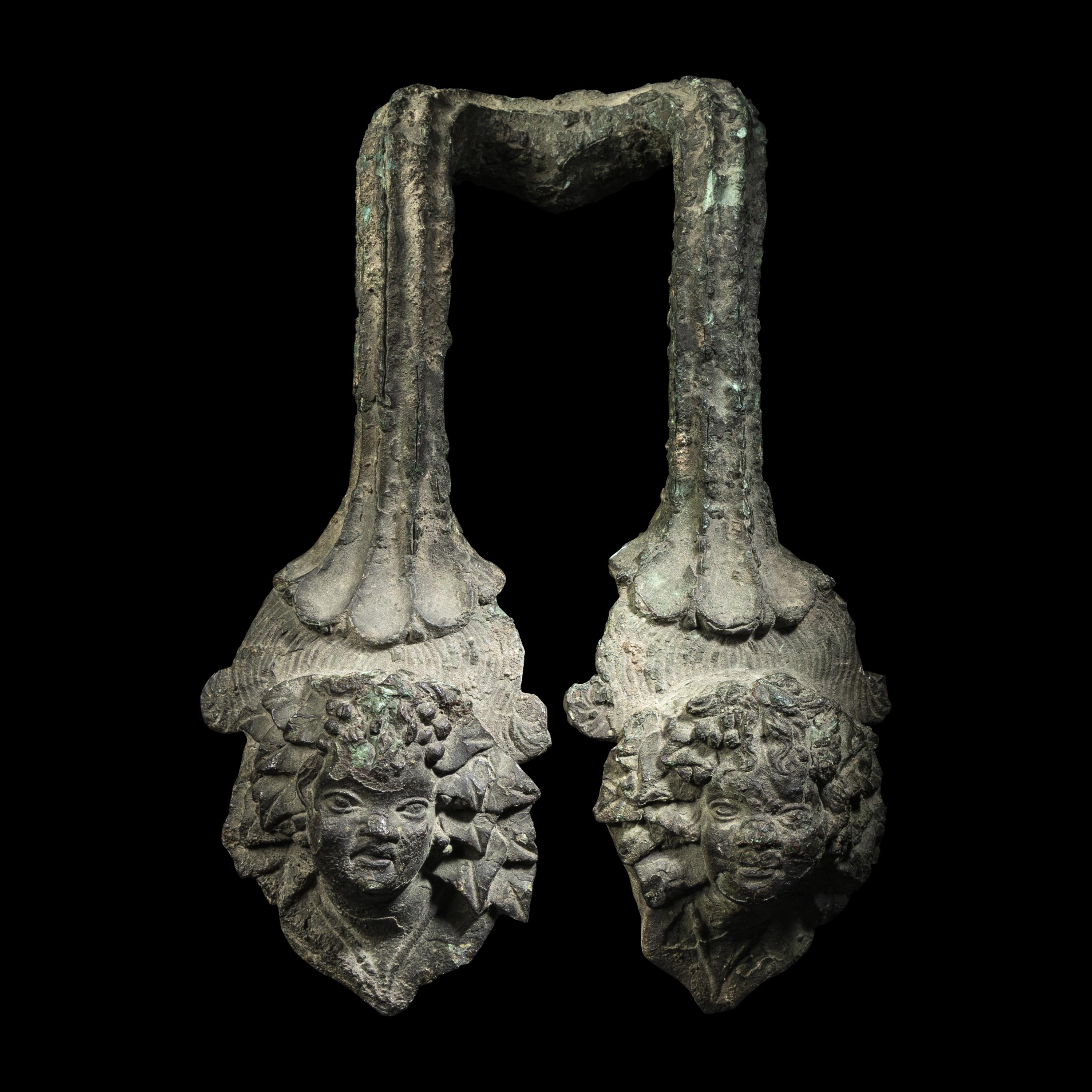 A Roman Bronze Hydria Handle