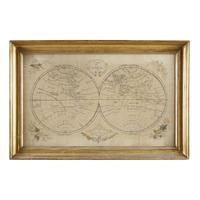 Needlework Map of the World "Elizabeth Willson, finished this map in her 16th year, a.d. 1815", Pennsylvania
