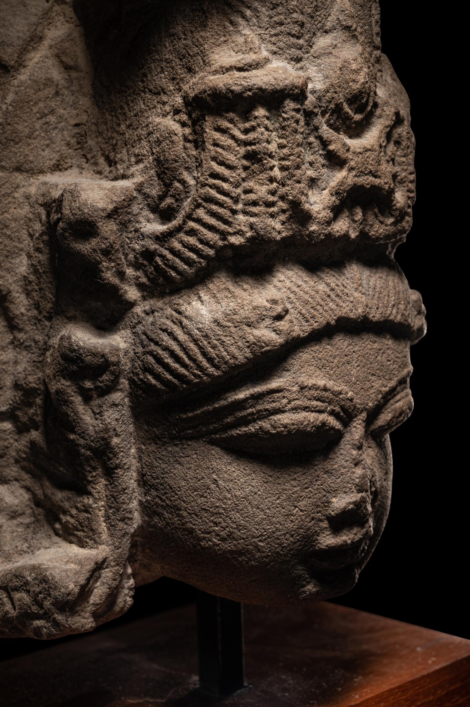 An Indian Sandstone Head of Vishnu