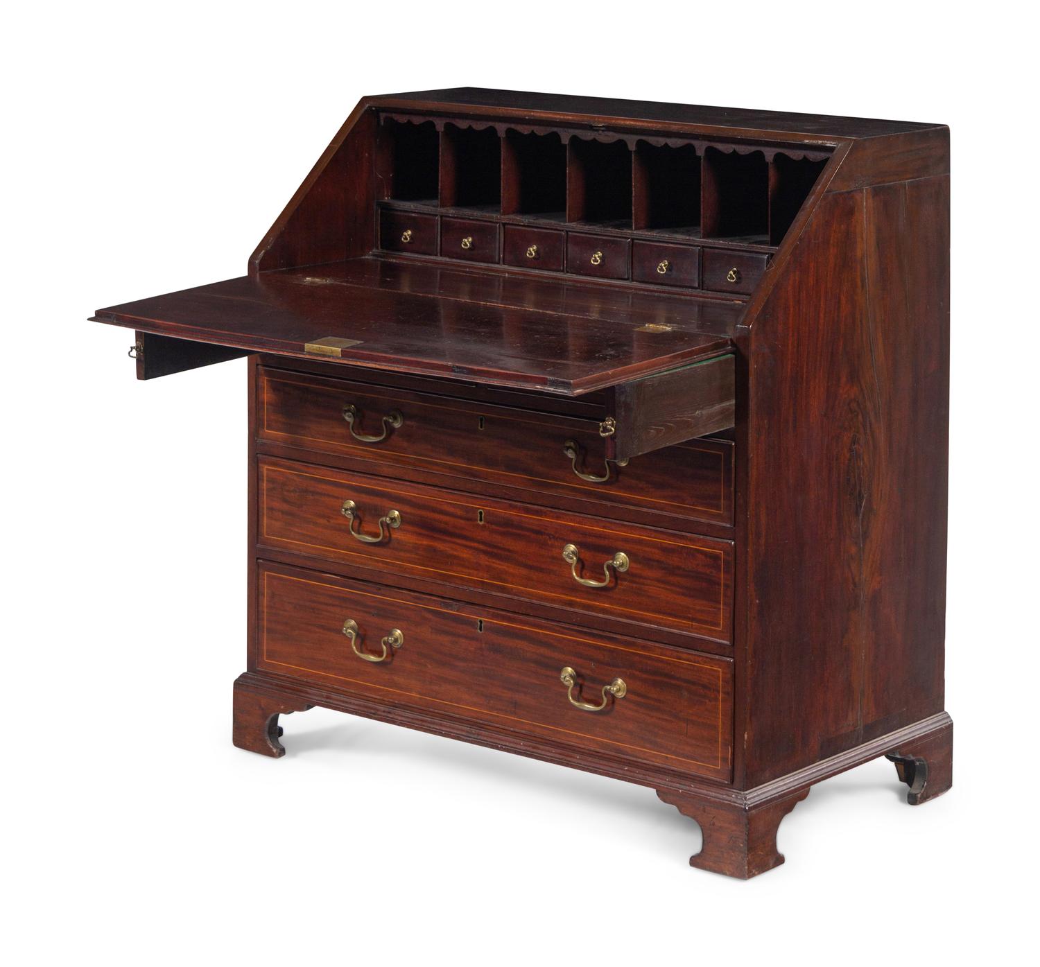 A Chippendale Mahogany Slant-Front Desk