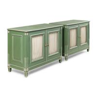A Pair of Green-Painted Cabinets