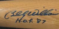 A Billy Williams Autographed Baseball Bat Length of display case 63 3/4 inches.