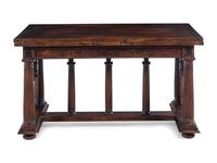 An Italian Walnut Extension Refectory Table
