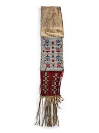 Sioux Beaded Hide Tobacco Bag