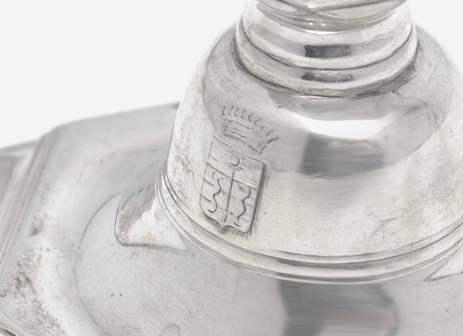 Two Pairs of Continental Silver Candlesticks