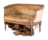 A Louis XVI Style Painted Settee