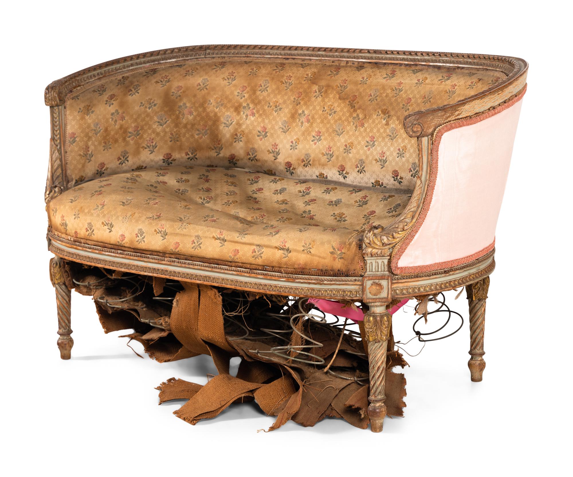 A Louis XVI Style Painted Settee