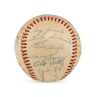 A 1955 Detroit Tigers Team Signed Autograph Baseball (Beckett Authentication Services)