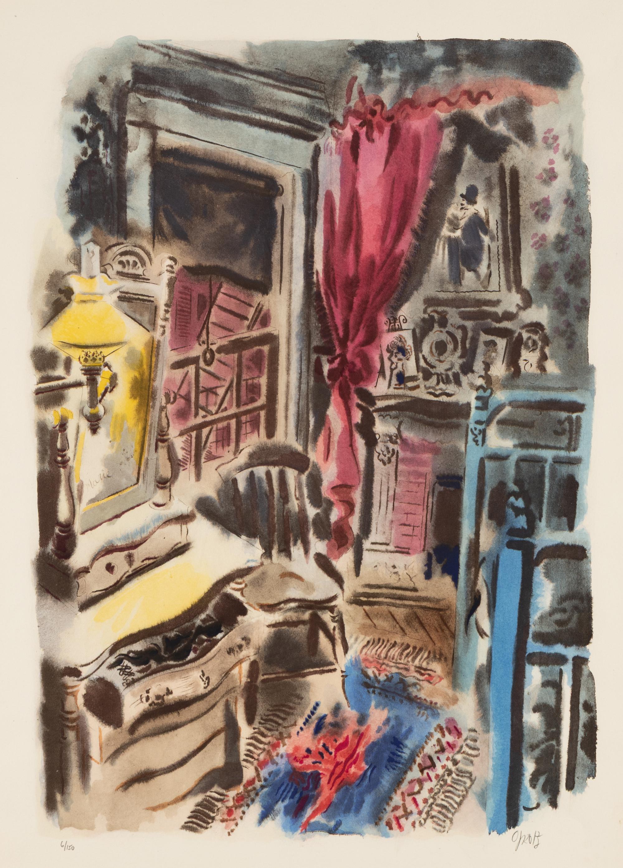 George Grosz (German, 1893-1959) — Bagdad-on-the-Subway: A Portfolio of Six Signed Water-Colors Depicting O'Henry's New York , 1935