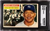 A 1956 Topps Mickey Mantle Baseball Card No. 135 Gray Back (SGC Authentic)