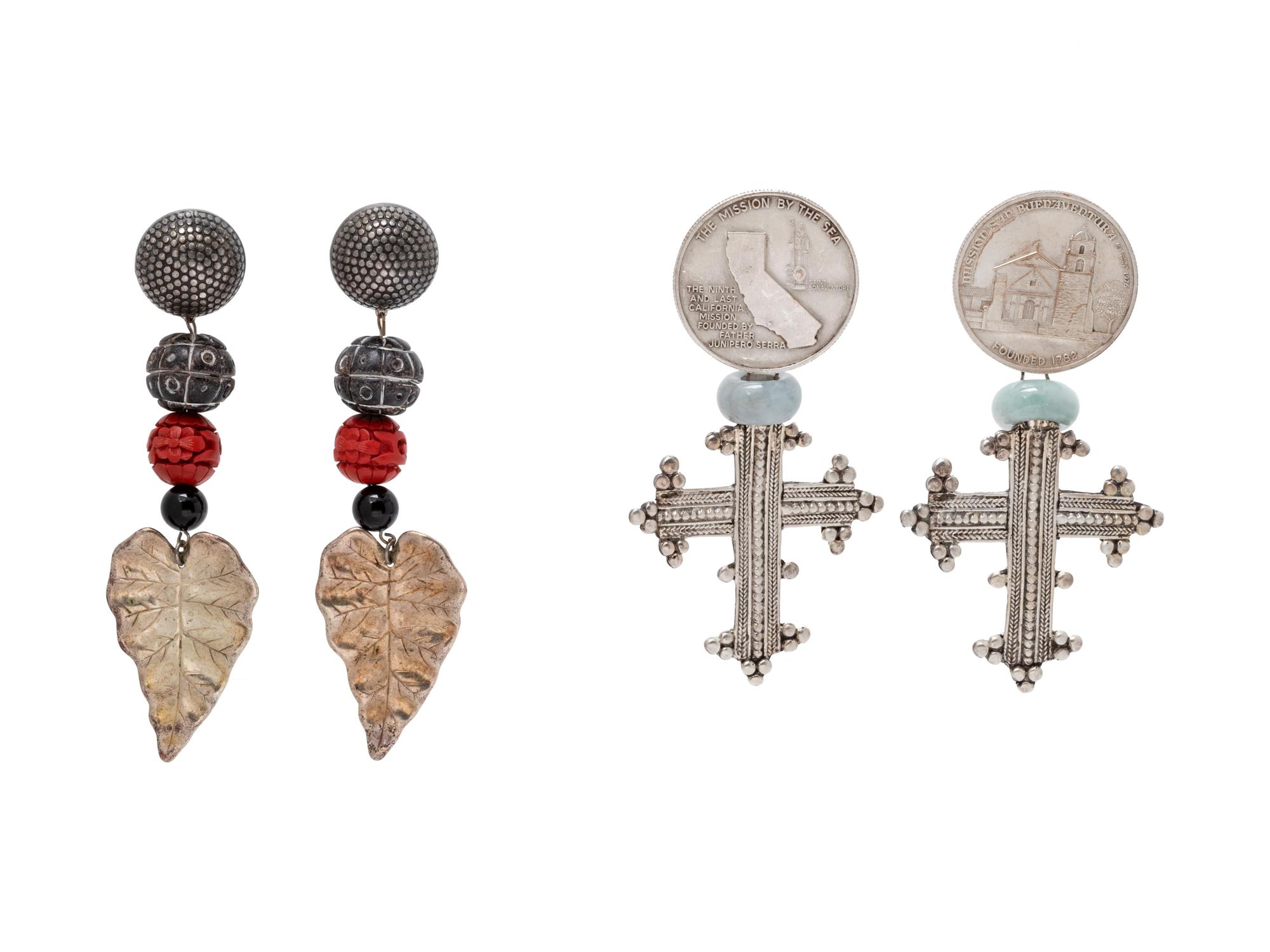 A Collection of Silver Earclips,