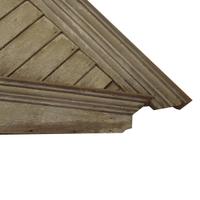 A Triangular Wood Pediment 83" W x 7" D x 48" H — United States, Circa 1900
