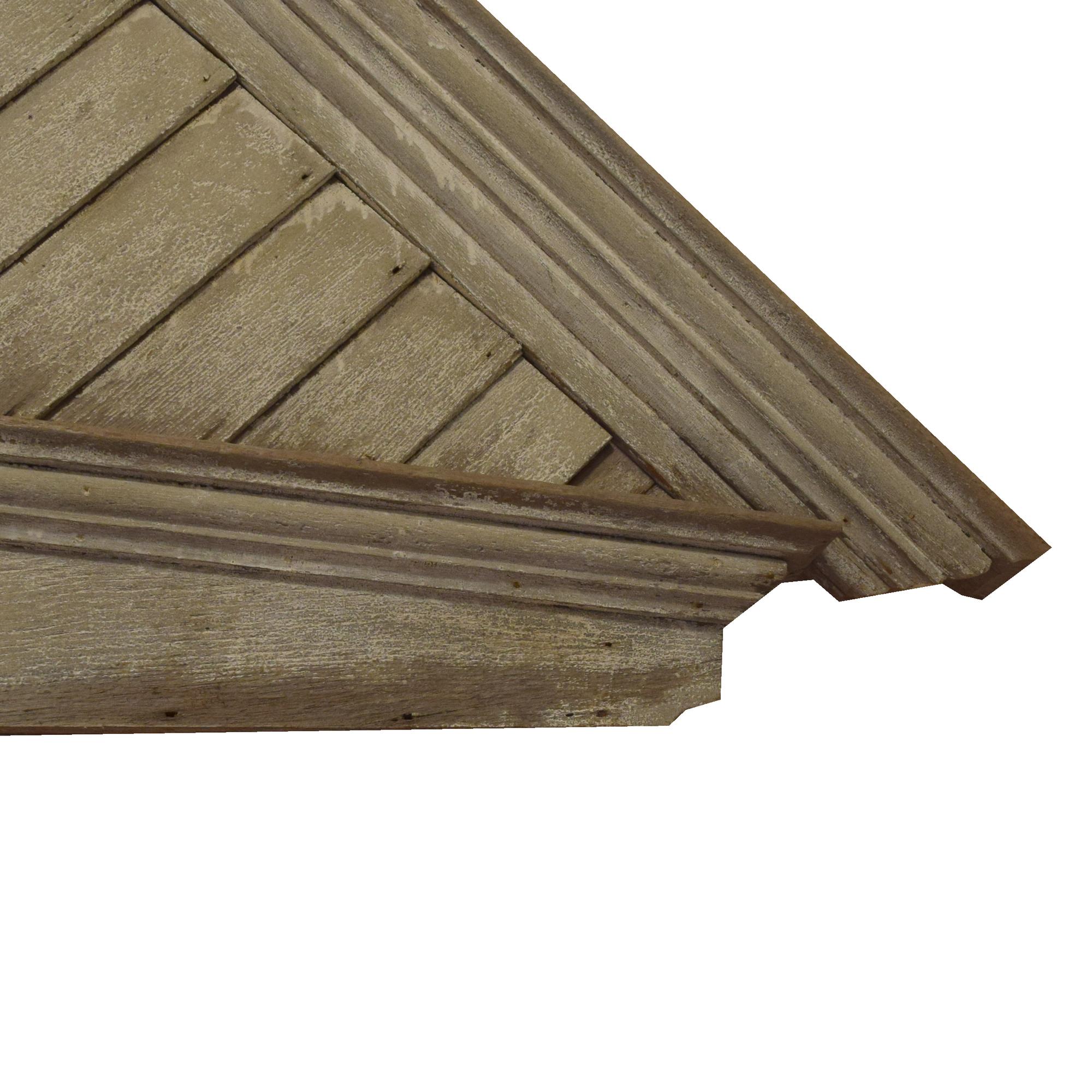 A Triangular Wood Pediment 83" W x 7" D x 48" H — United States, Circa 1900