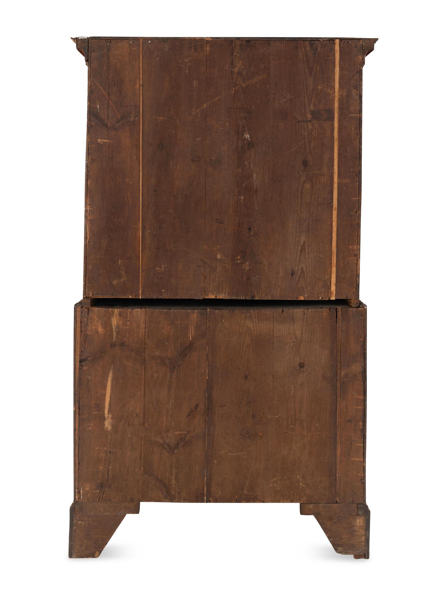A George II Walnut Chest-On-Chest