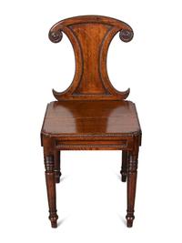 A Regency Oak Hall Chair
