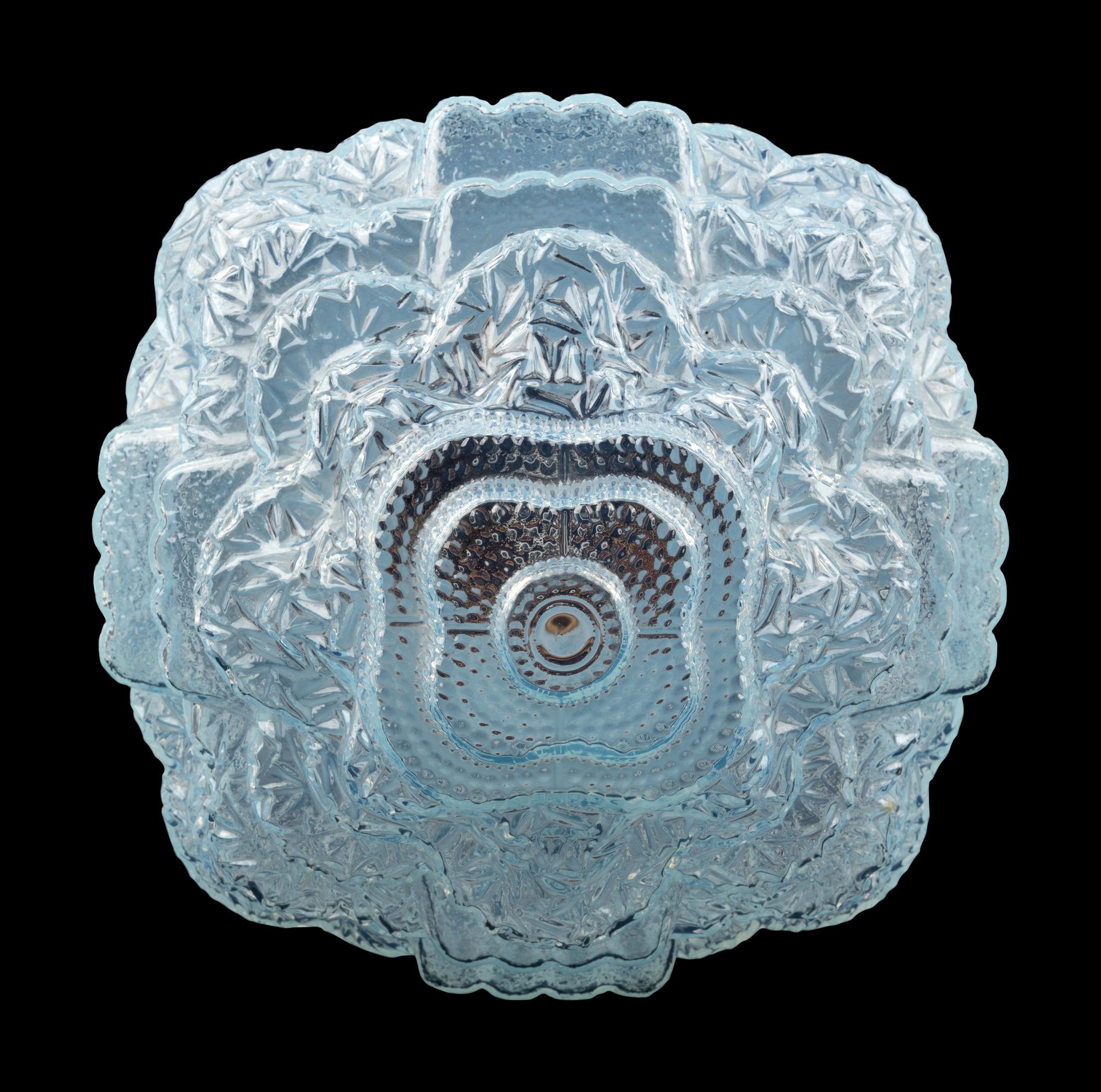 A Pair of French Opalescent Glass Hanging Fixtures