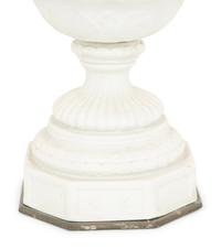 A Pair of Gilt Metal Mounted Bisque Porcelain Urns