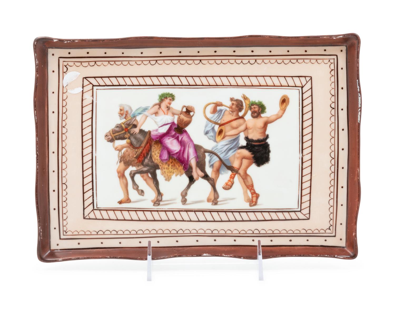An Austrian Porcelain Card Tray