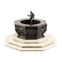 An Italian Grand Tour Bronze and Marble Model of the Palazzo Ducale Fountain