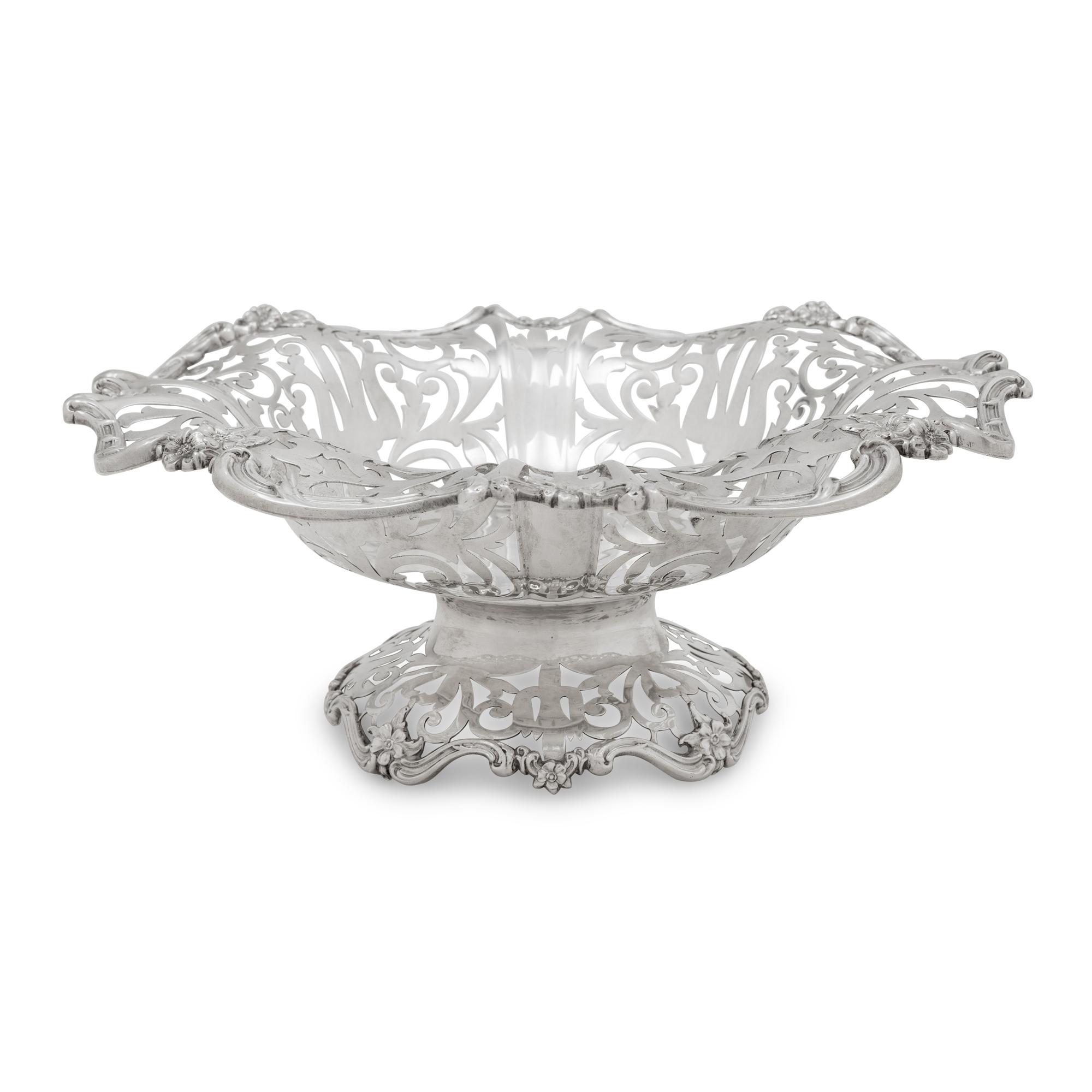 An American Silver Reticulated Dish